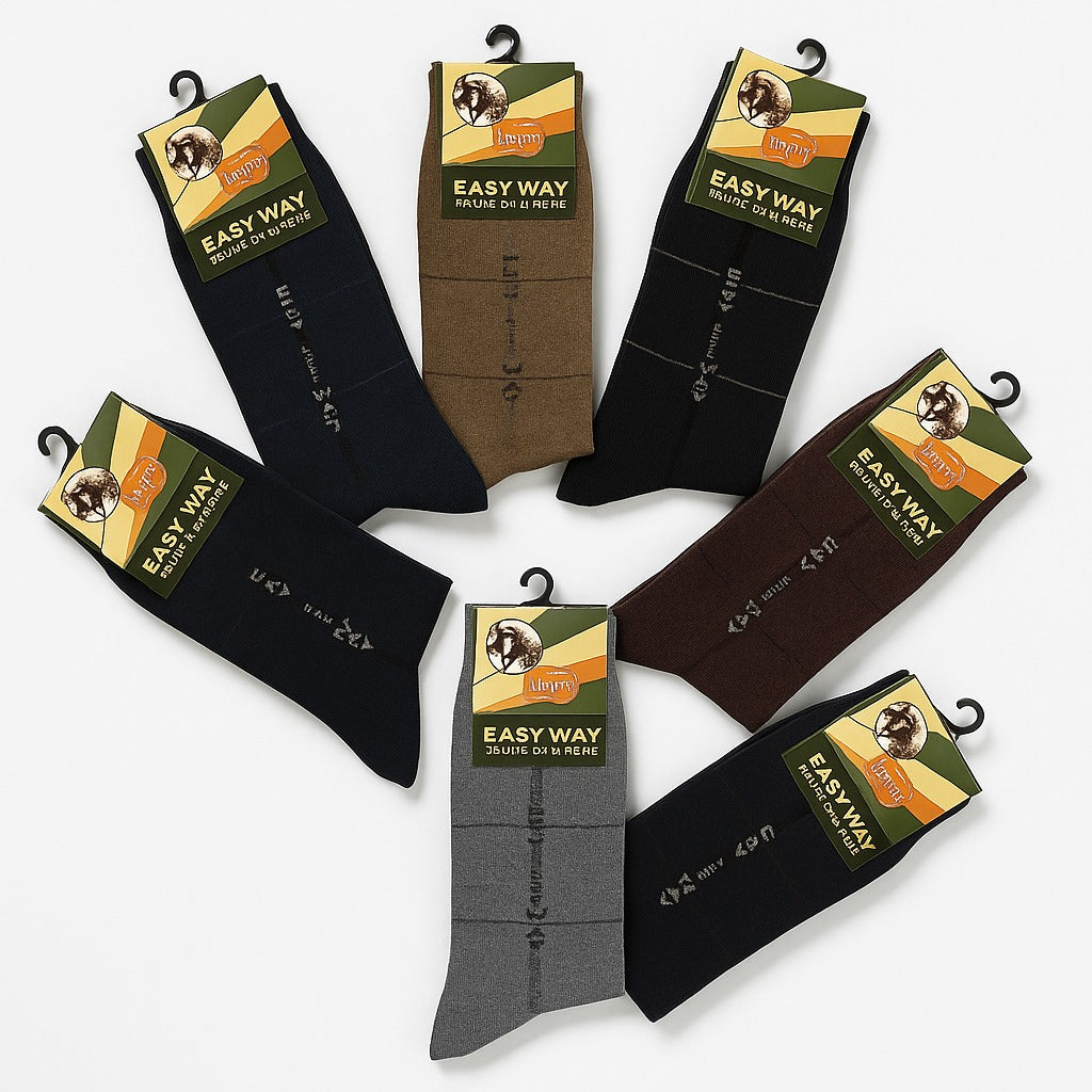 Pack of 10 Premium Wool Socks – 100% Natural Wool, Comfortable and Warm